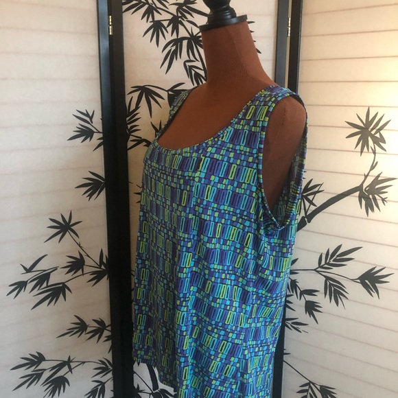 Blue and Green Women’s Knit Tank Top Size XXL - Picture 9 of 10